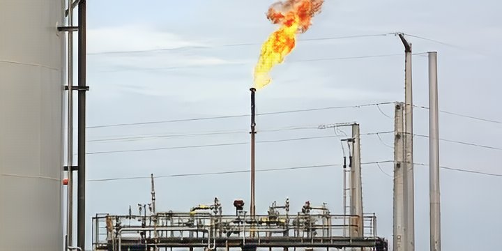 An oil field