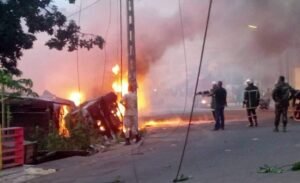 The gods of the Southern Cameroons are angry with LRC as a fuel tanker explodes causing enormous material damage in the colonial capital Yaounde