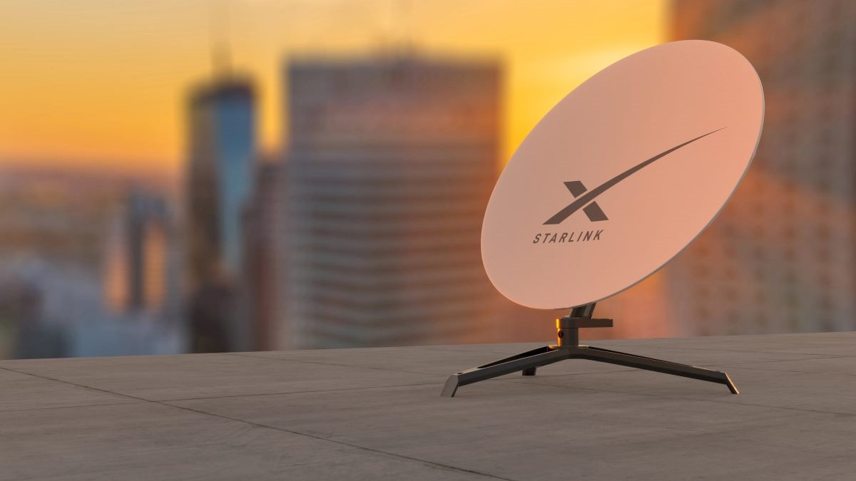 A Starlink antenna