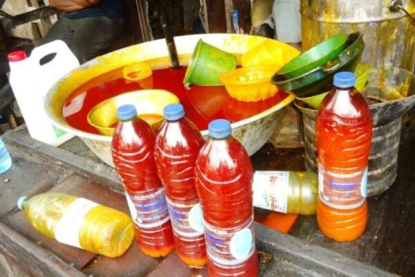 Crude palm oil imported from Gabon