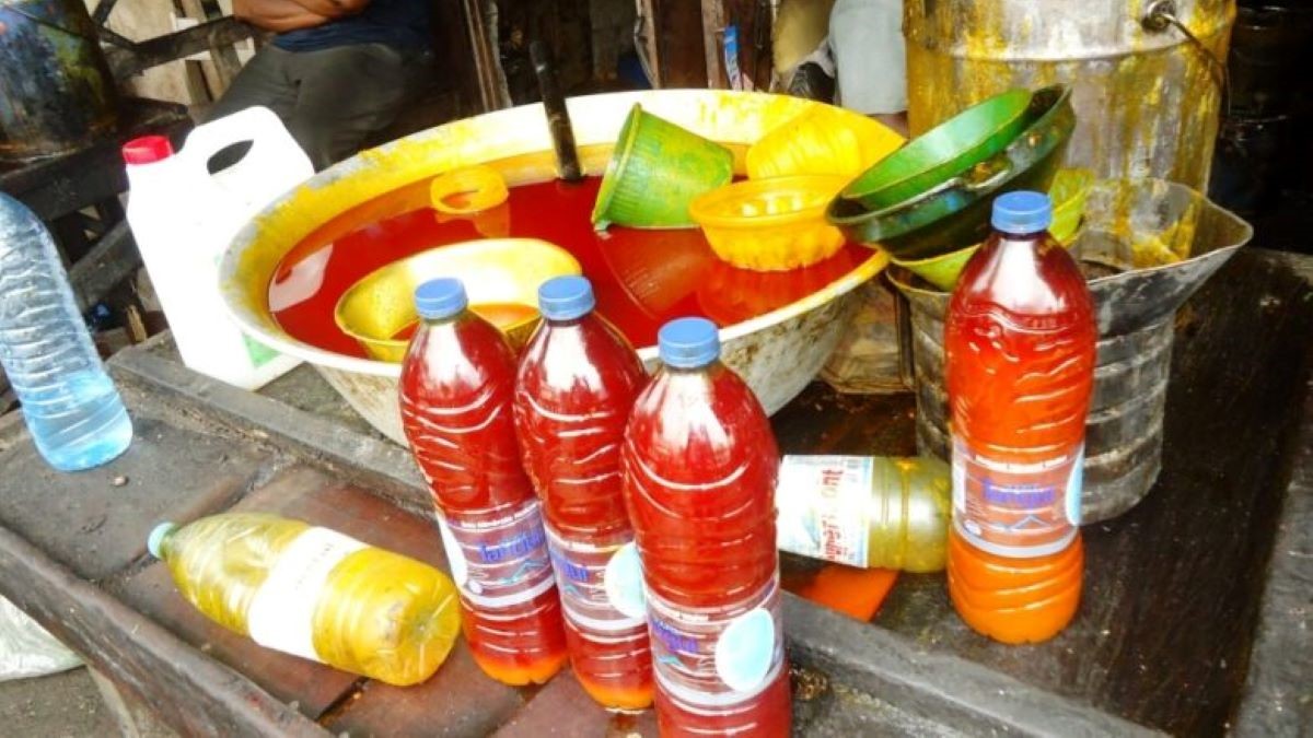 Crude palm oil imported from Gabon