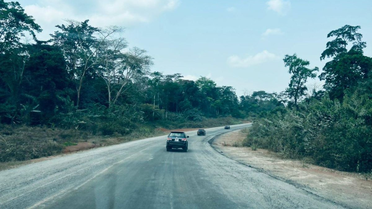 A paved road