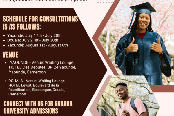 Study in India with Sharda University – Admissions Open in Cameroon!