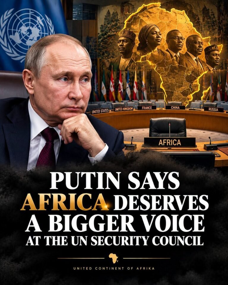 Africa Needs a Greater Voice in the UN, Putin